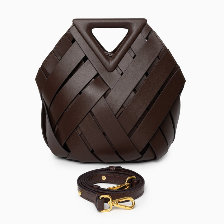 Musoma | Geflochtene Leder-Handtasche elegant vielseitig