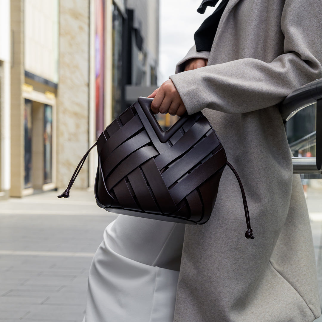 Musoma | Geflochtene Leder-Handtasche elegant vielseitig