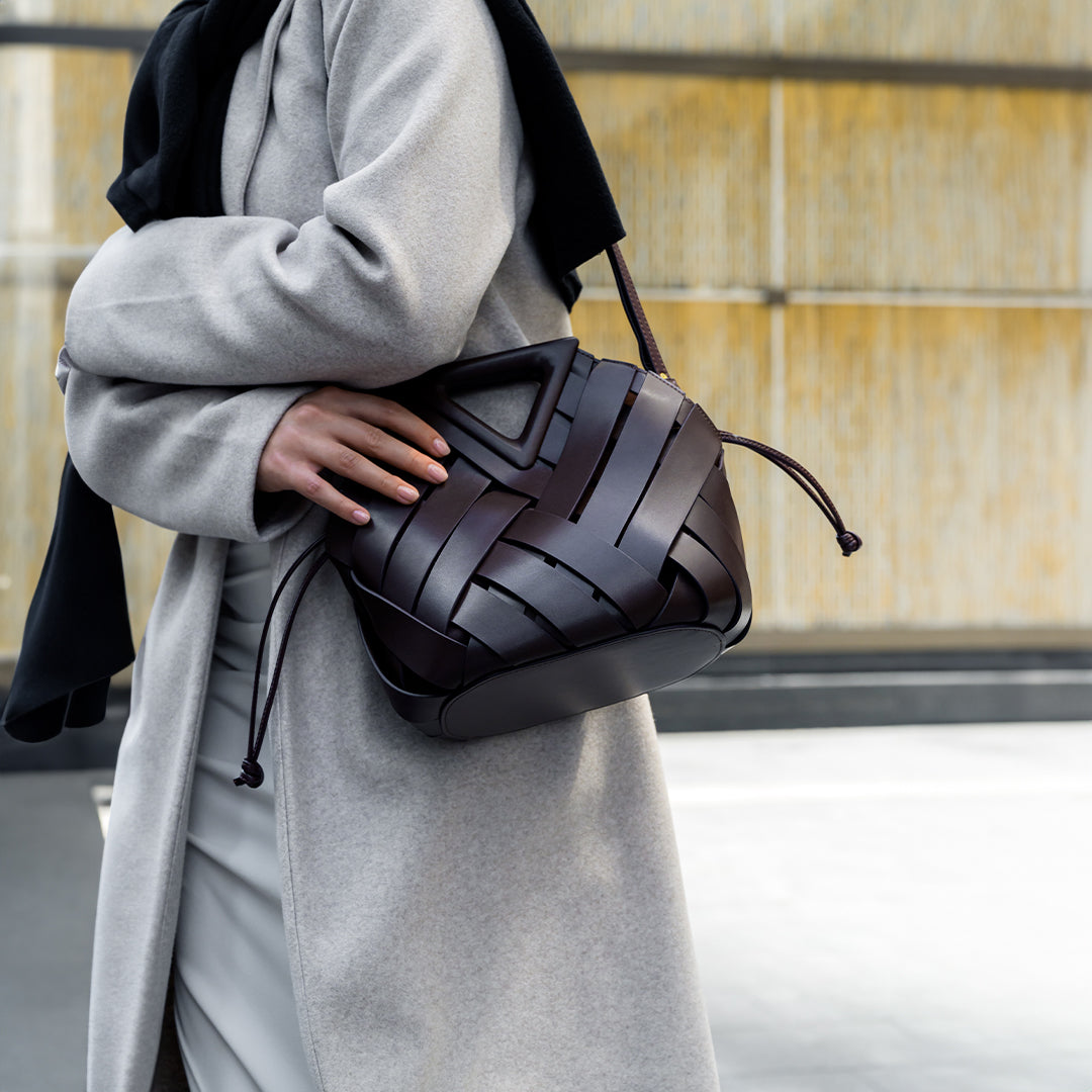 Musoma | Geflochtene Leder-Handtasche elegant vielseitig