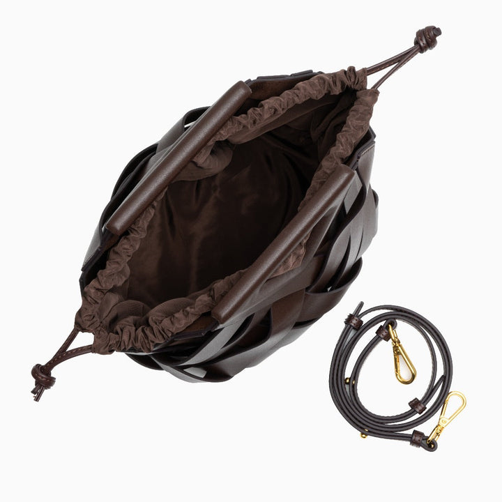 Musoma | Geflochtene Leder-Handtasche elegant vielseitig