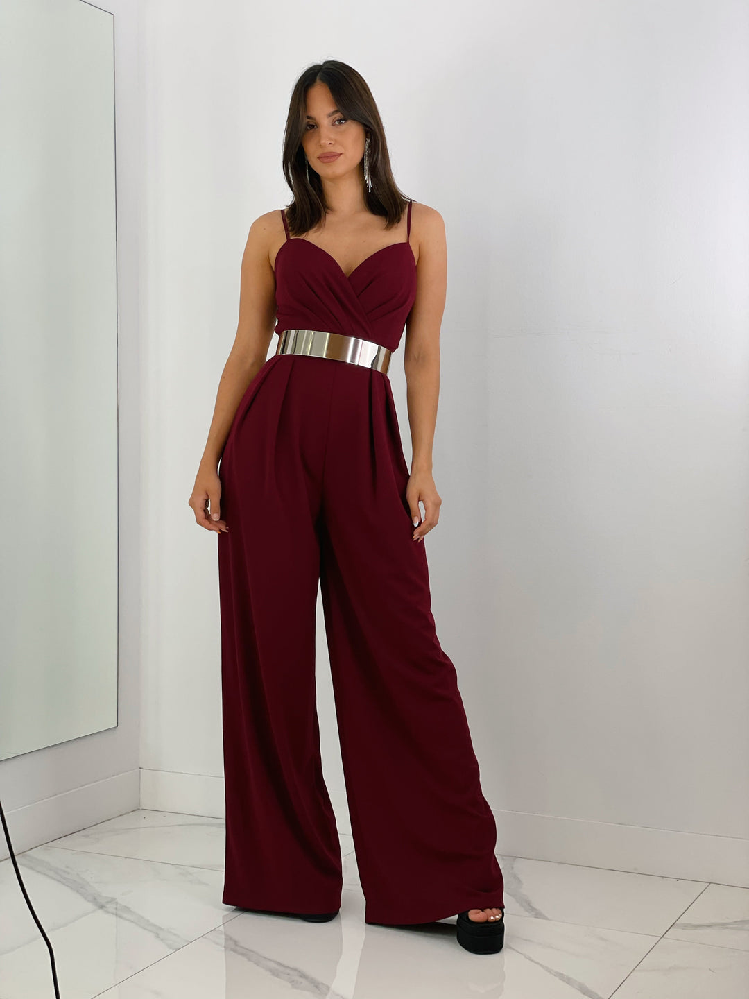 Ivanya | Krepp-Overall mit Abnähern