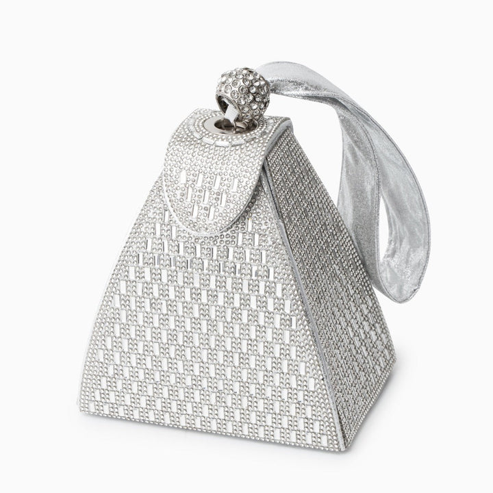 Hebron | goldene Kristall Pyramid Clutch