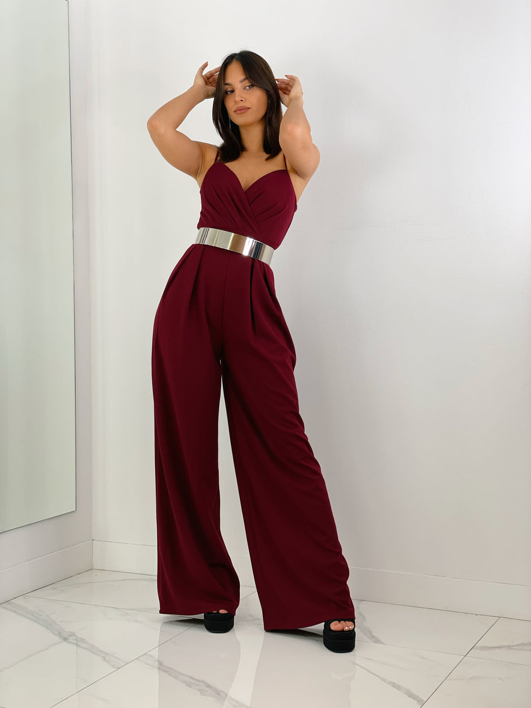 Ivanya | Krepp-Overall mit Abnähern