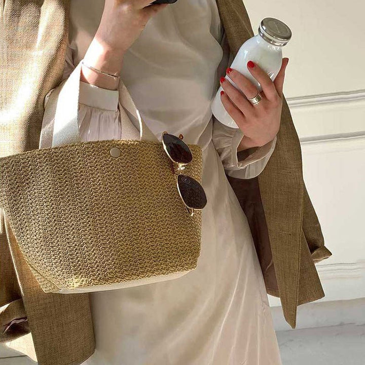Sydney | Boho Rattan Shopper mit Stil