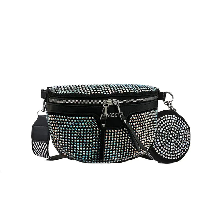 Cali | Glitzernde Strass‑Schultertasche