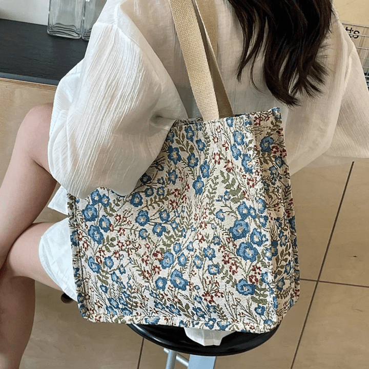 Rio | Florale Canvas Strandtasche