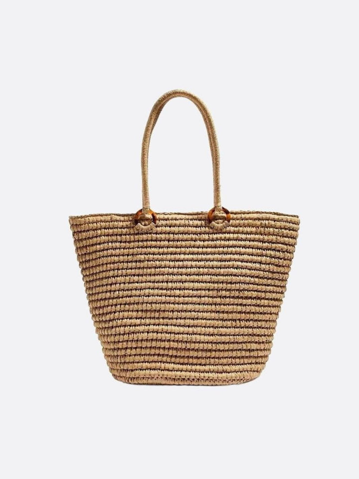 Badajoz | Klassische Strohtasche im Tote-Stil