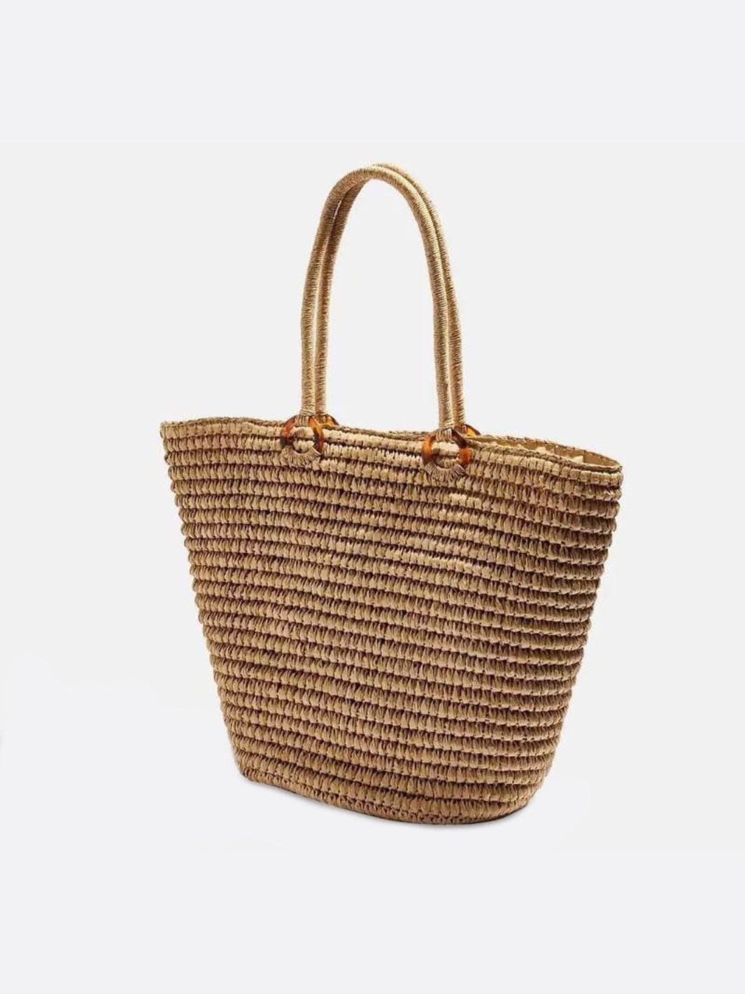 Badajoz | Klassische Strohtasche im Tote-Stil