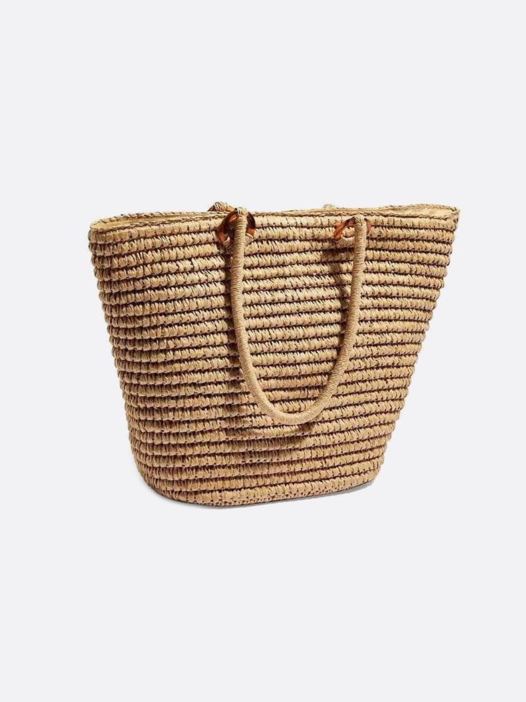 Badajoz | Klassische Strohtasche im Tote-Stil