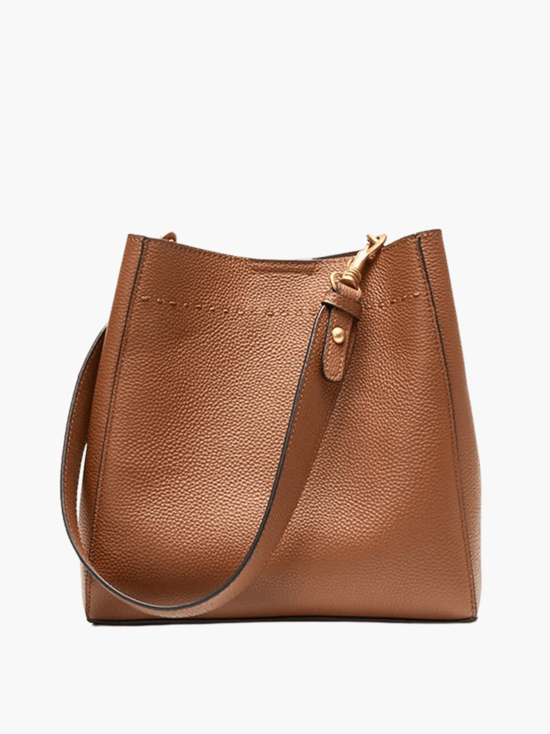 Vadodara | Braune Leder Bucket‑Bag