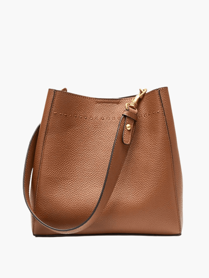 Vadodara | Braune Leder Bucket‑Bag