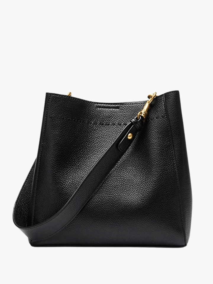 Vadodara | Braune Leder Bucket‑Bag