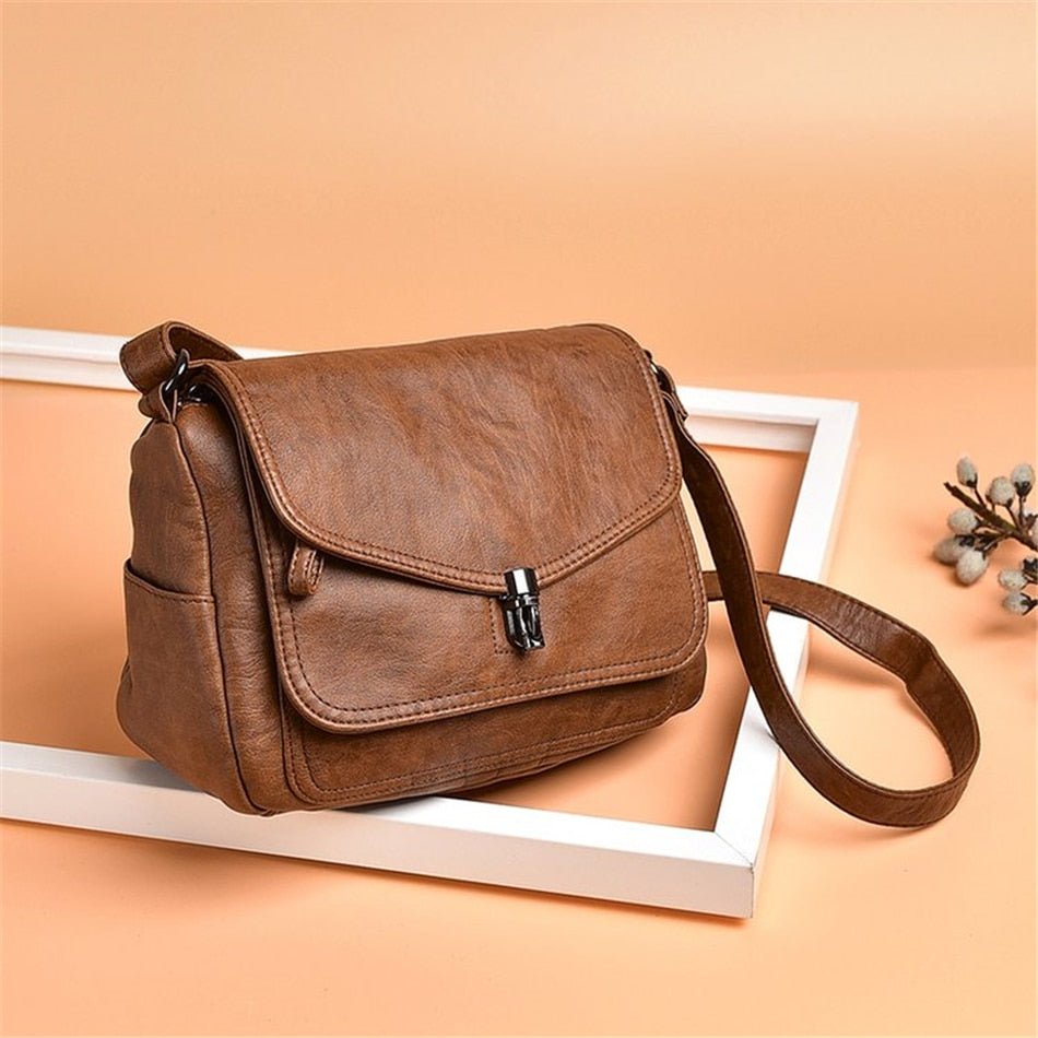Mansoura | Elegante Leder Schultertasche”
