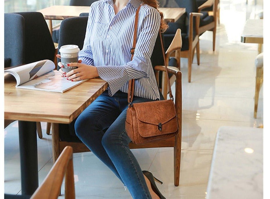 Mansoura | Elegante Leder Schultertasche”