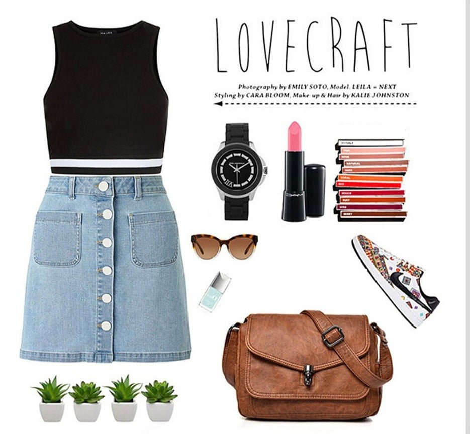 Mansoura | Elegante Leder Schultertasche”