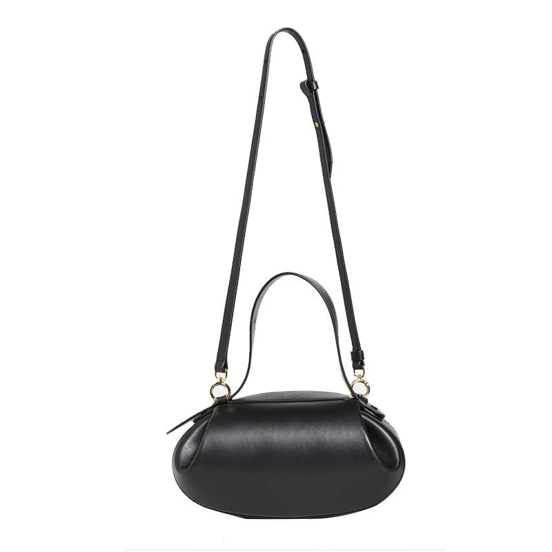 Varna | Skulpturale braune Schultertasche