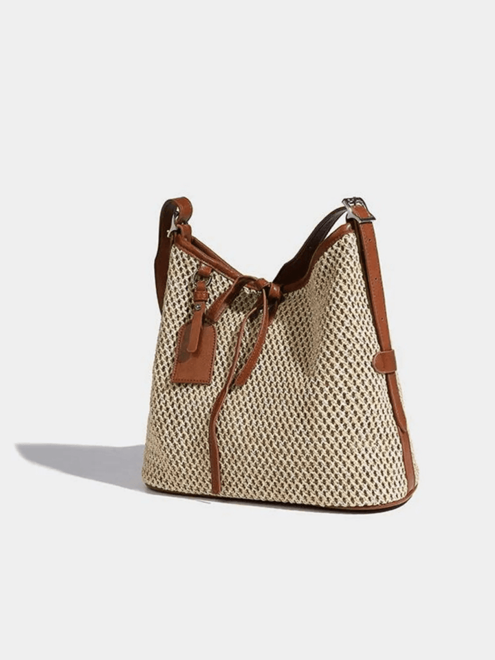 Palermo | Strohkordel Bucket Bag aus Leder