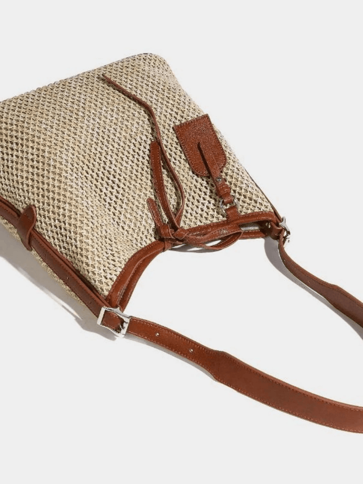 Palermo | Strohkordel Bucket Bag aus Leder