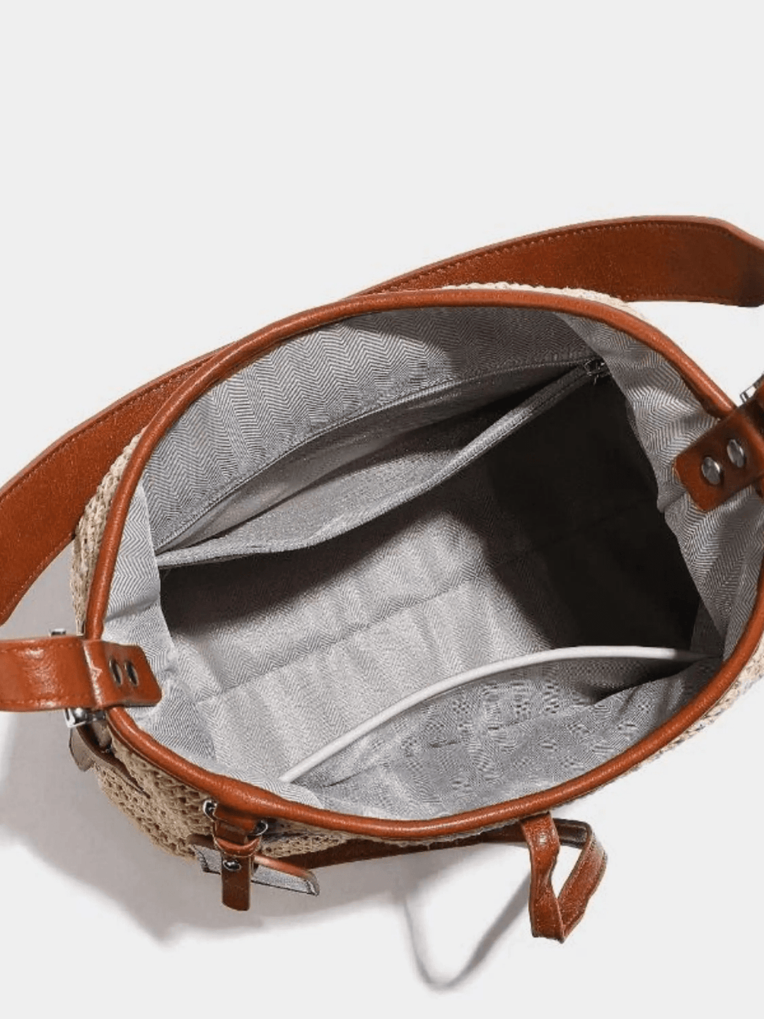 Palermo | Strohkordel Bucket Bag aus Leder