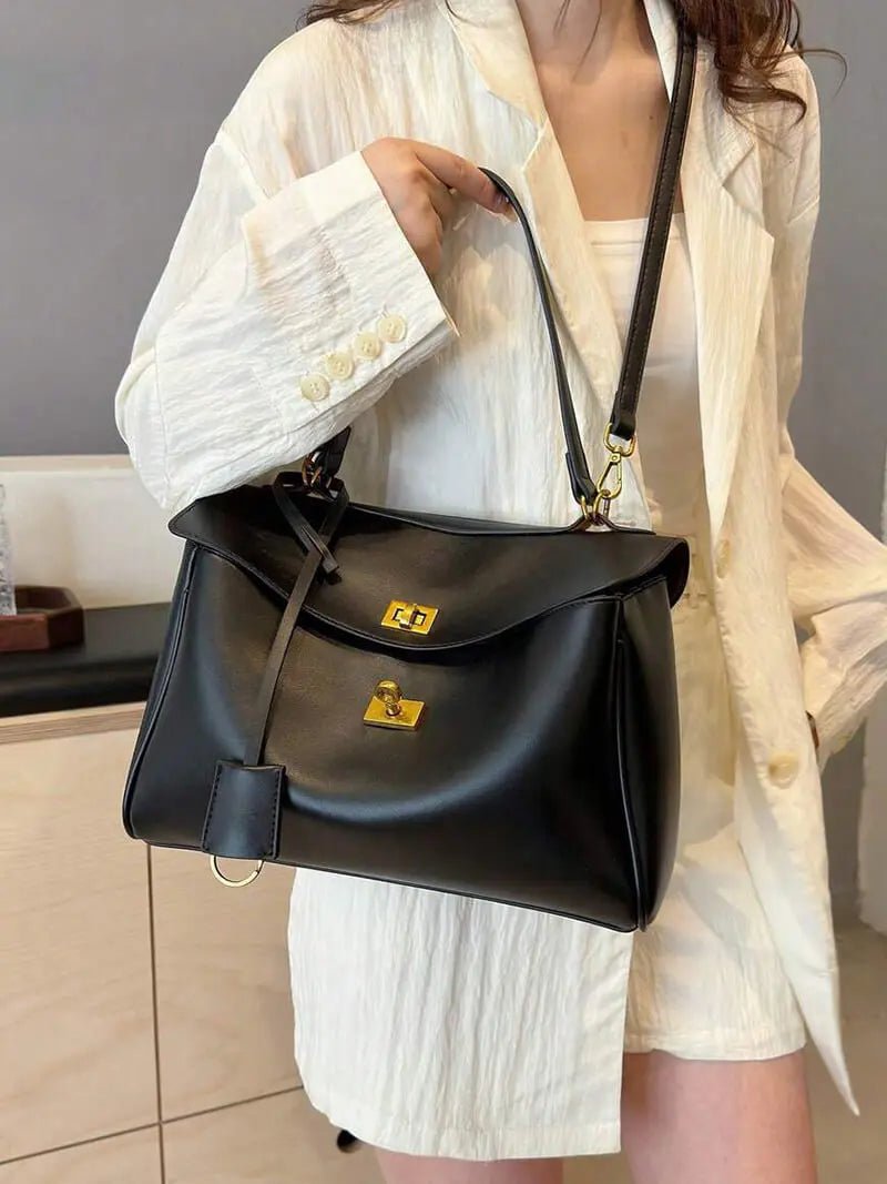 Salta | Elegante Leder-Handtasche Schwarz