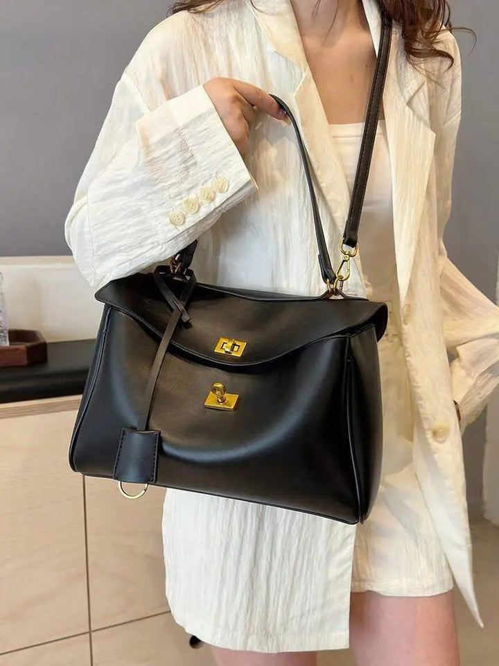 Salta | Elegante Leder-Handtasche Schwarz