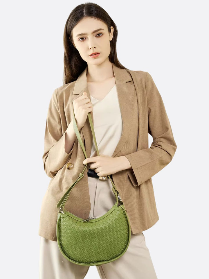 Ouidah | Gewebte Crescent Schultertasche