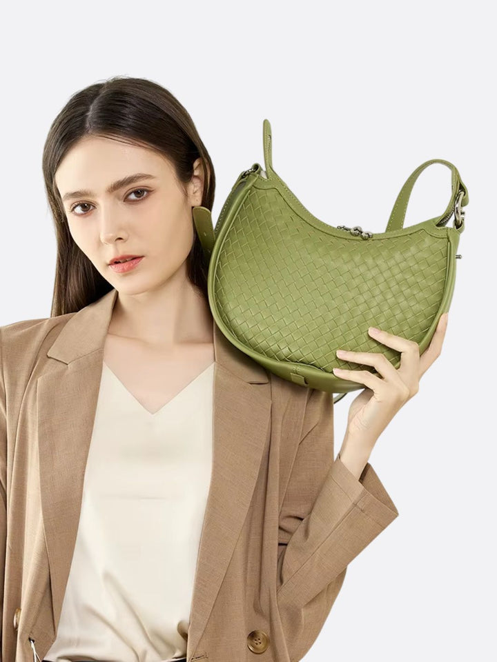 Ouidah | Gewebte Crescent Schultertasche