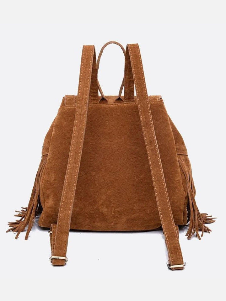 Resistencia | Boho Suede Rucksack mit Fransen