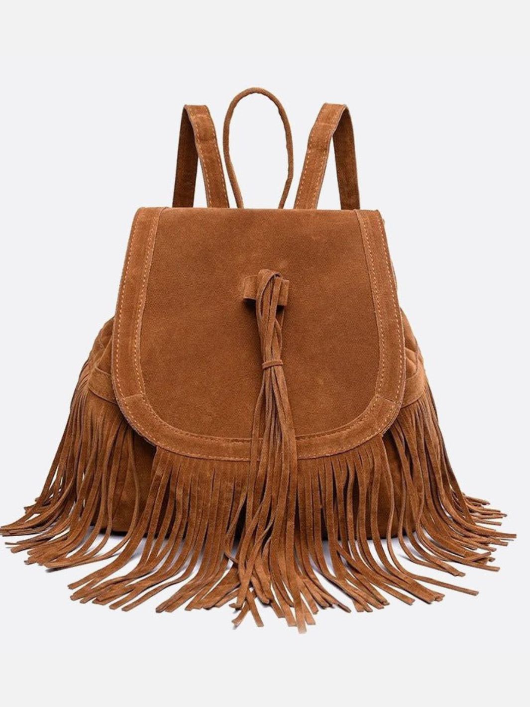 Resistencia | Boho Suede Rucksack mit Fransen