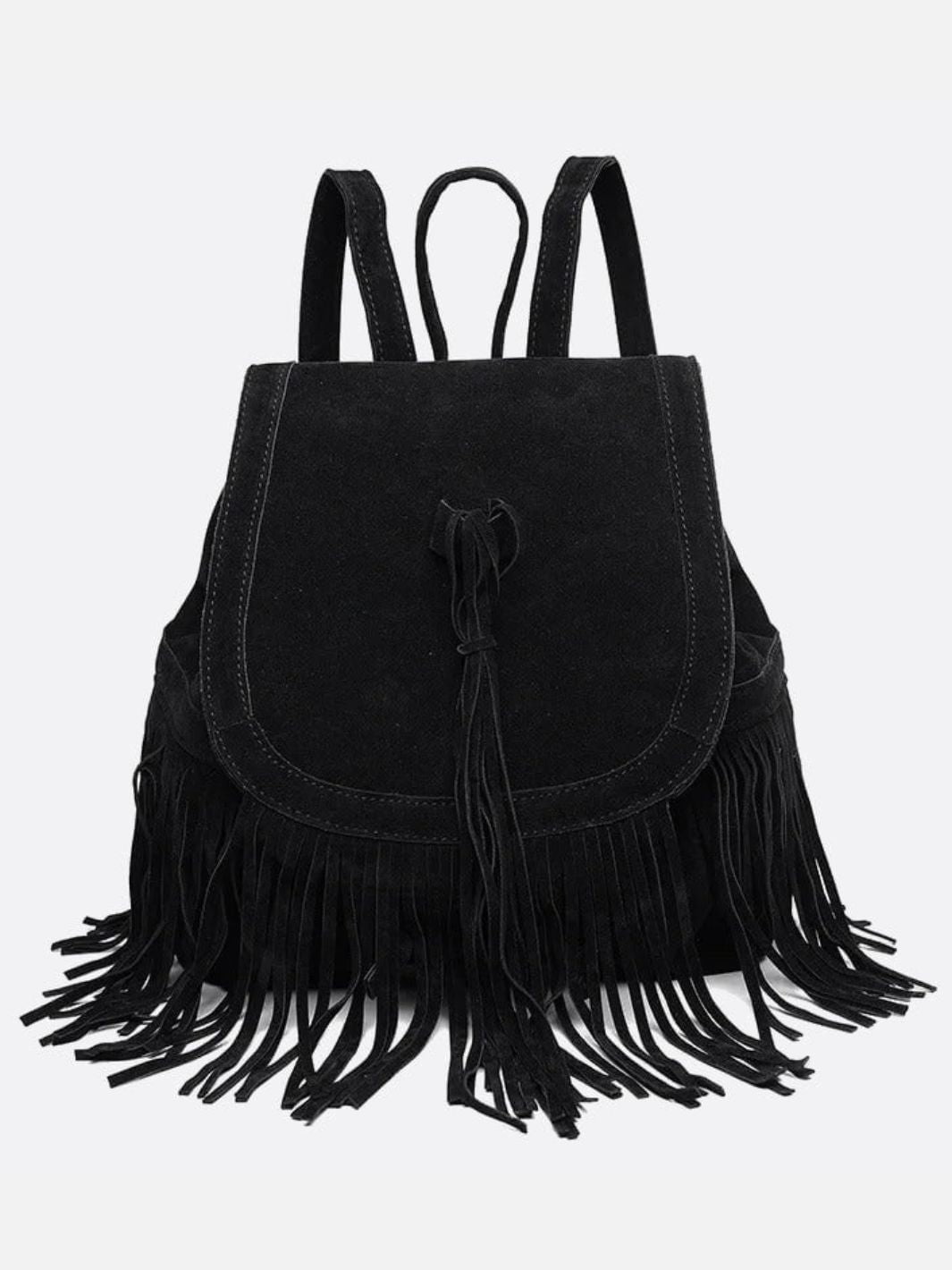 Resistencia | Boho Suede Rucksack mit Fransen
