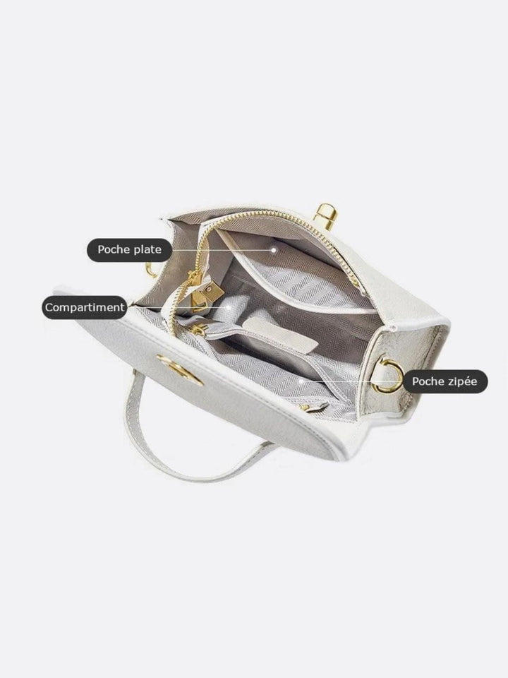 Bremen | Elegante Trapez‑Handtasche mit Drehverschluss