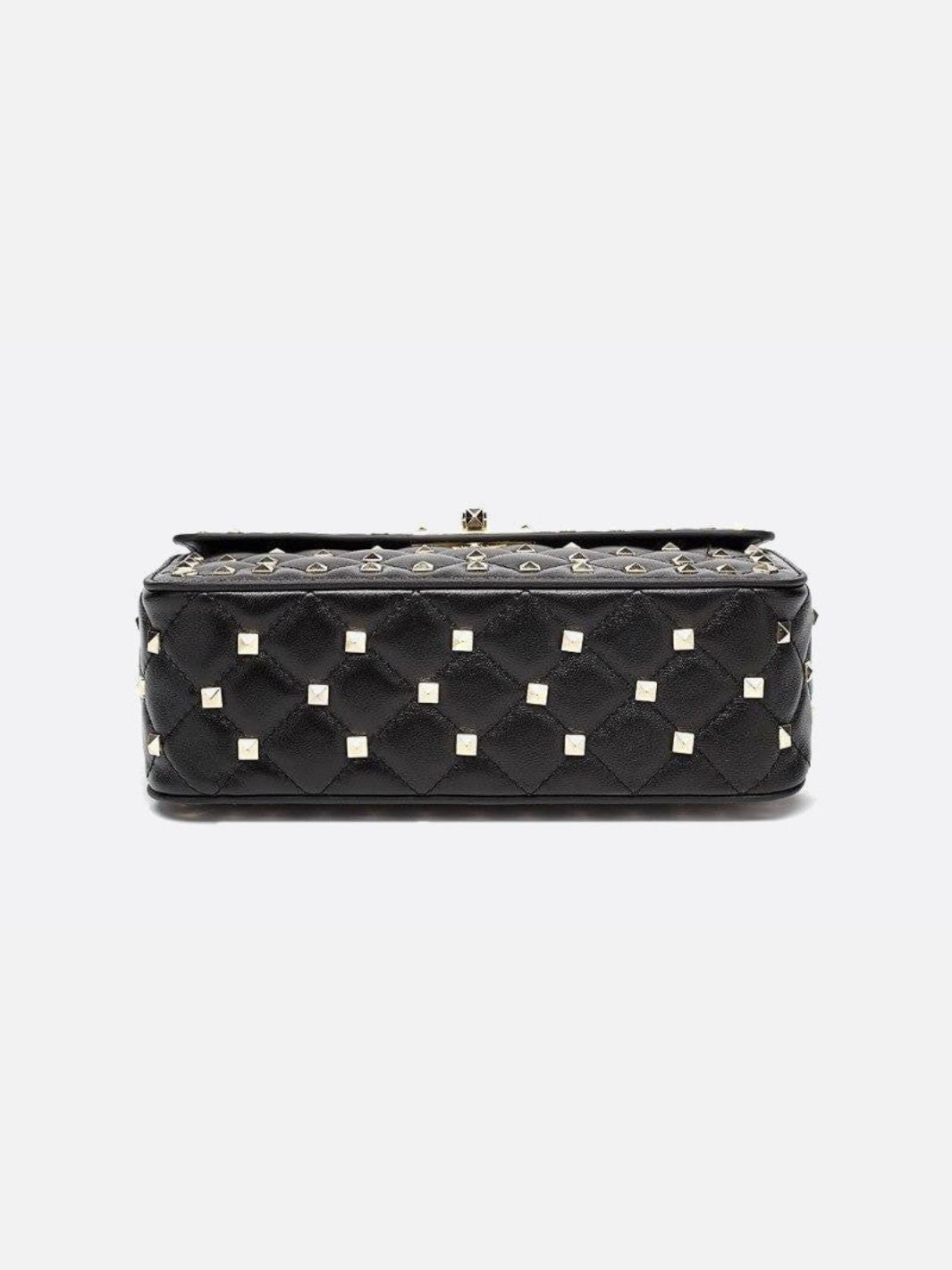 Coimbatore | Schwarze gesteppte Nieten‑Hand­tasche