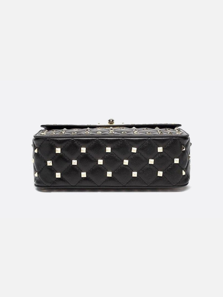 Coimbatore | Schwarze gesteppte Nieten‑Hand­tasche
