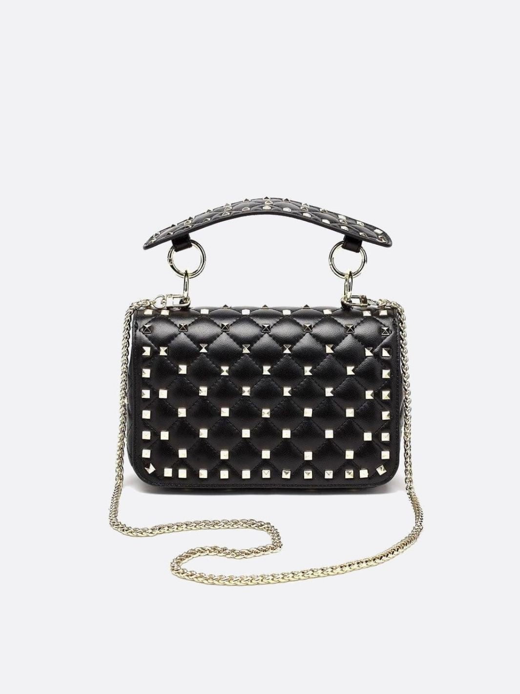 Coimbatore | Schwarze gesteppte Nieten‑Hand­tasche