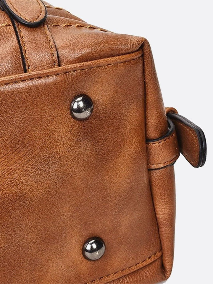 Agra | Retro Camel Shopper & Crossbody