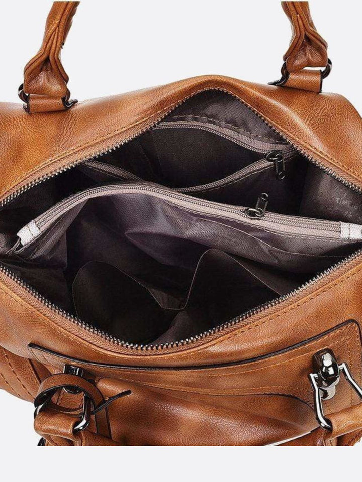 Agra | Retro Camel Shopper & Crossbody
