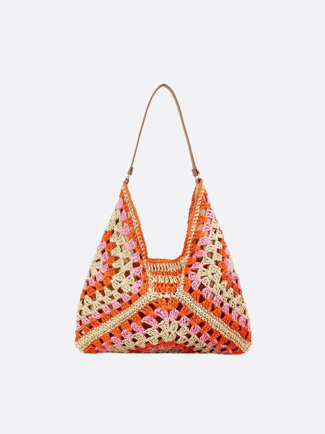 Chetumal | Gehäkelte Dreiecks-Schultertasche