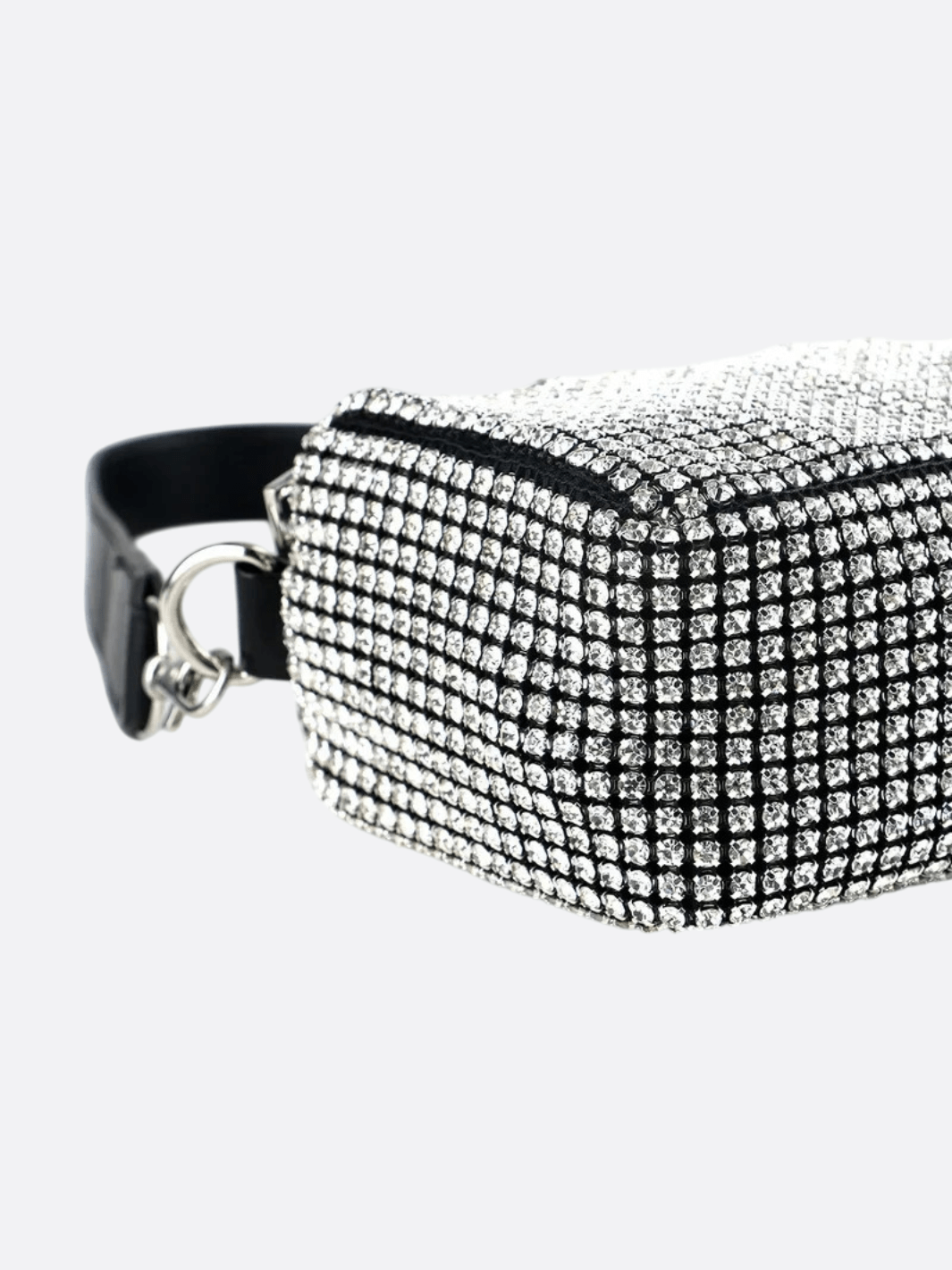 Kochi | Silberne Y2K Strass‑Baguette‑Tasche