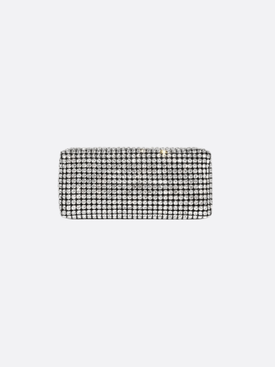 Kochi | Silberne Y2K Strass‑Baguette‑Tasche