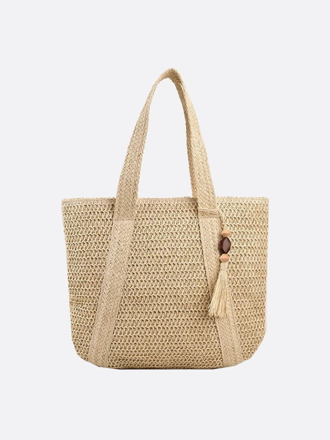 Mamoudzou | Natürliche Woven Tote mit Tassel