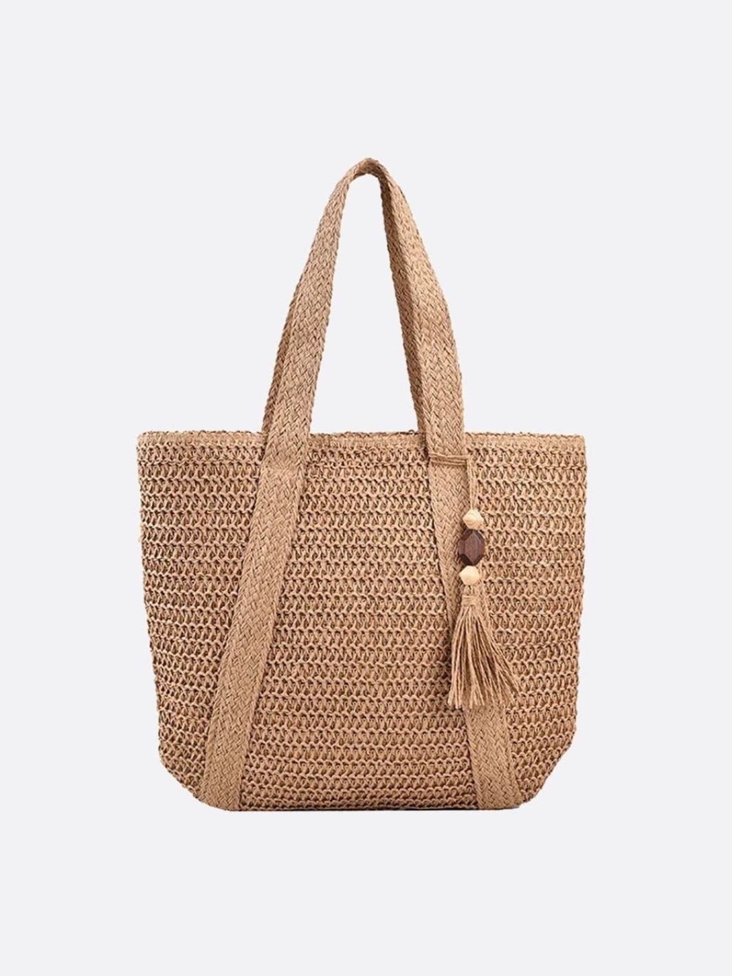 Mamoudzou | Natürliche Woven Tote mit Tassel
