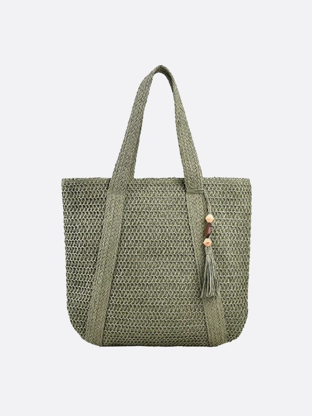 Mamoudzou | Natürliche Woven Tote mit Tassel