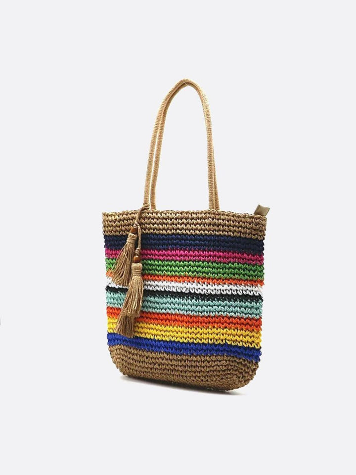Petrozavodsk | Gestreifte Woven Tote mit Tasseln