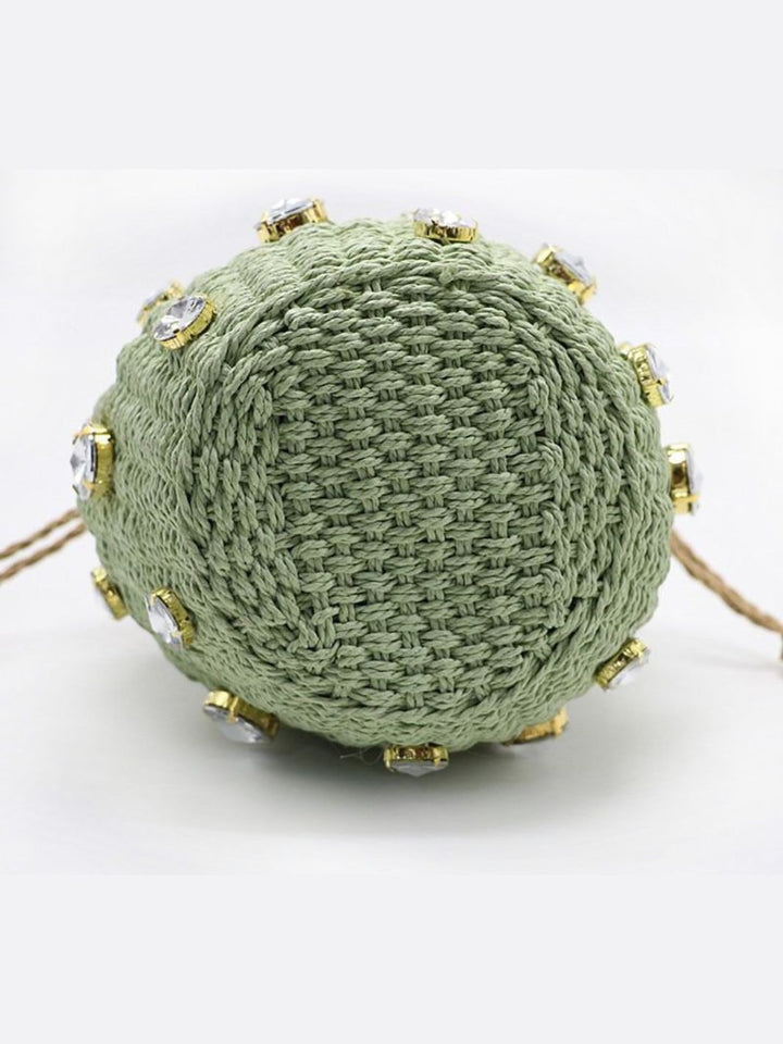 Jamshedpur | Geflochtene Mini‑Bucket‑Bag mit Schmuck