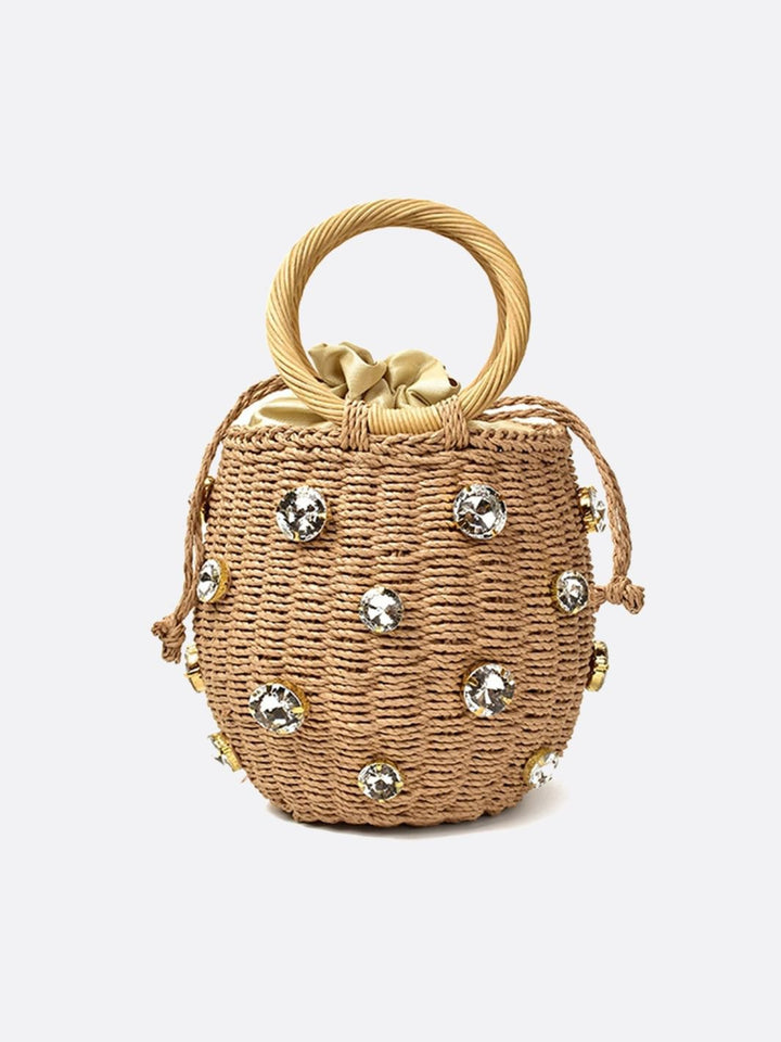 Jamshedpur | Geflochtene Mini‑Bucket‑Bag mit Schmuck