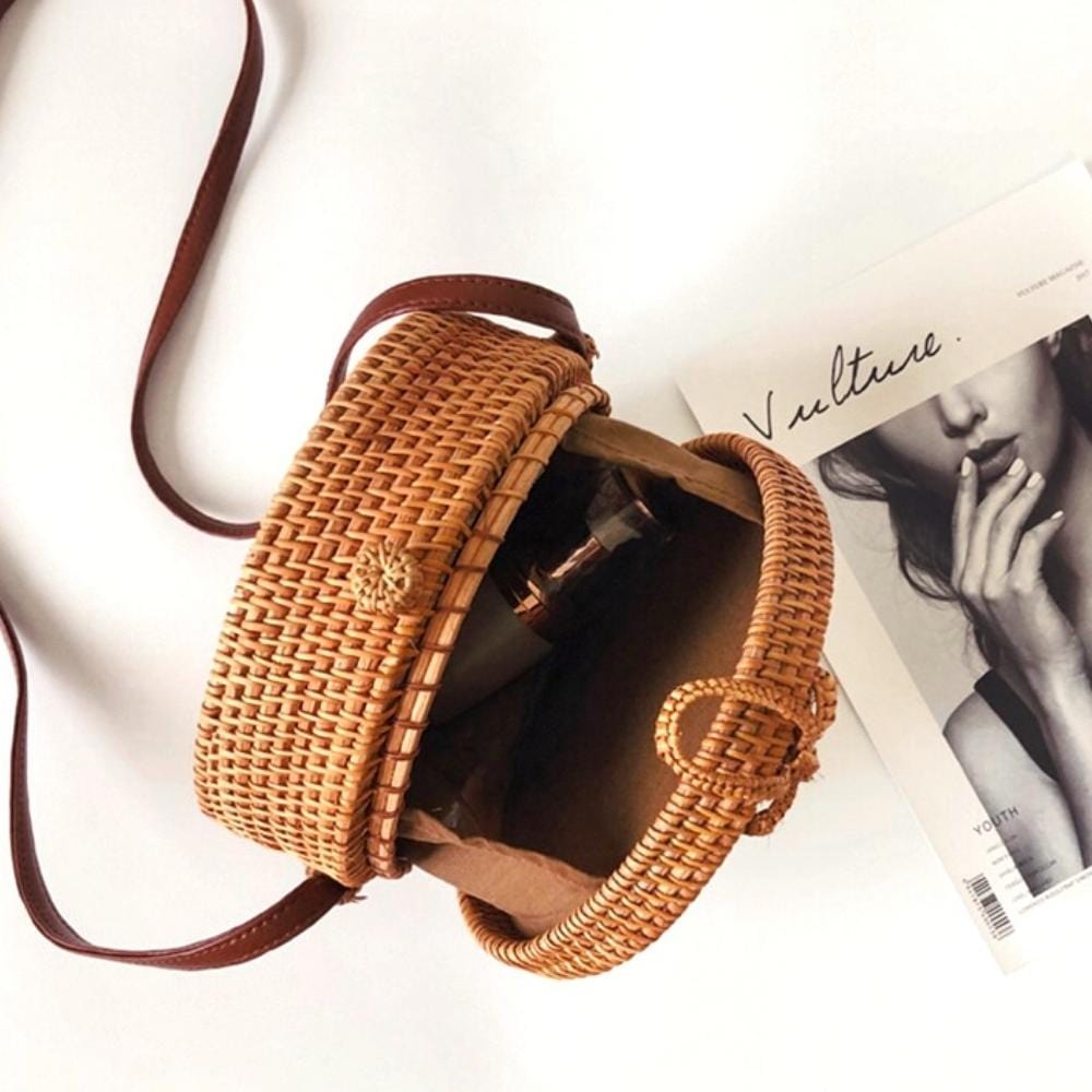Nablus | Rundes Stroh-Handtaschen-Accessoire