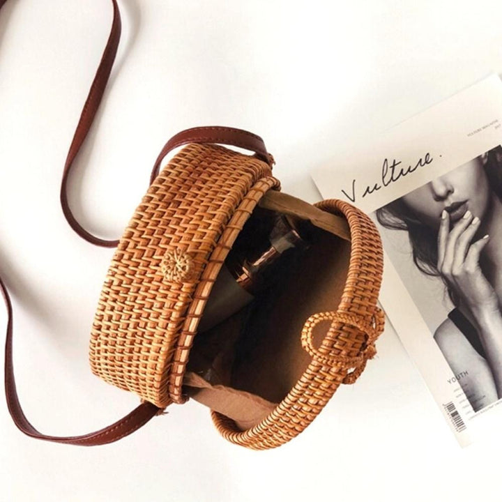 Nablus | Rundes Stroh-Handtaschen-Accessoire