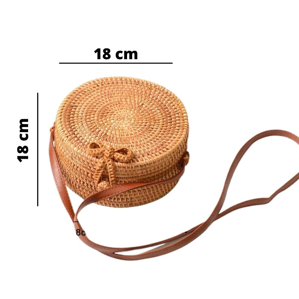 Nablus | Rundes Stroh-Handtaschen-Accessoire