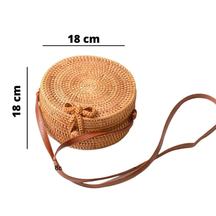 Nablus | Rundes Stroh-Handtaschen-Accessoire