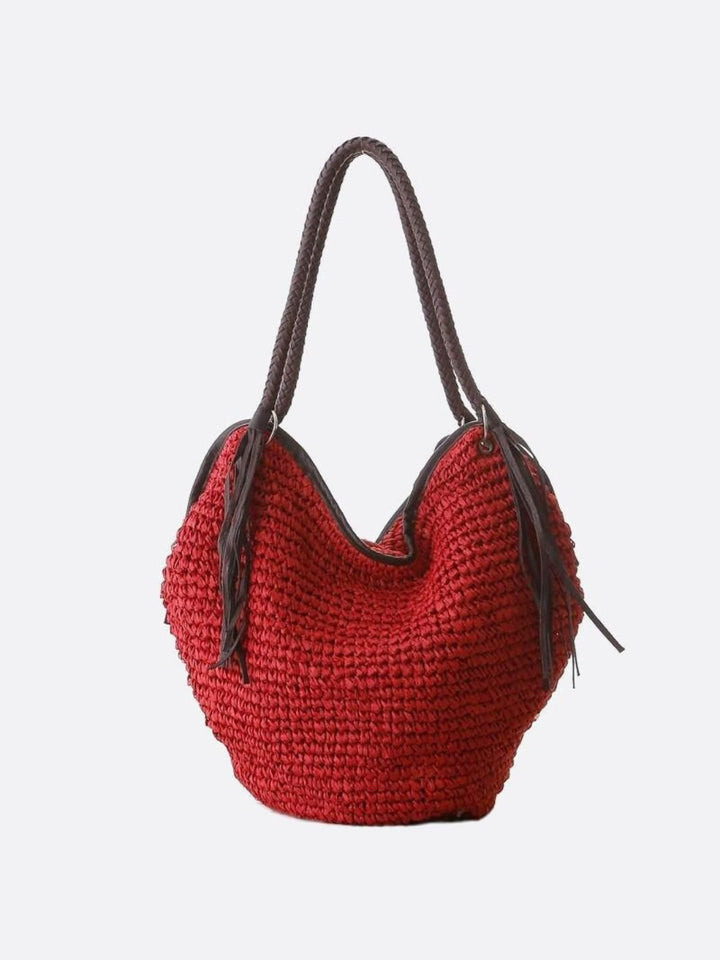 Perugia | Weiche Strohtasche Hobo-Stil